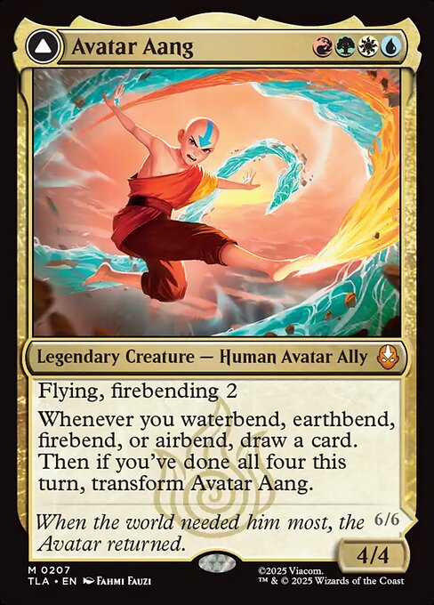 MTG Avatar Aang // Aang, Master of Elements TLA 207 Regular Nonfoil