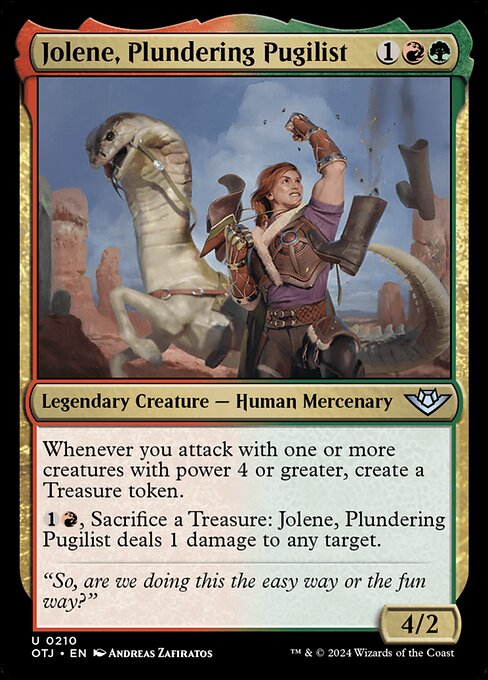 MTG Jolene, Plundering Pugilist OTJ 210 Regular Foil