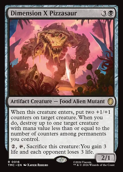 MTG Dimension X Pizzasaur TMC 016 Regular Surge Foil