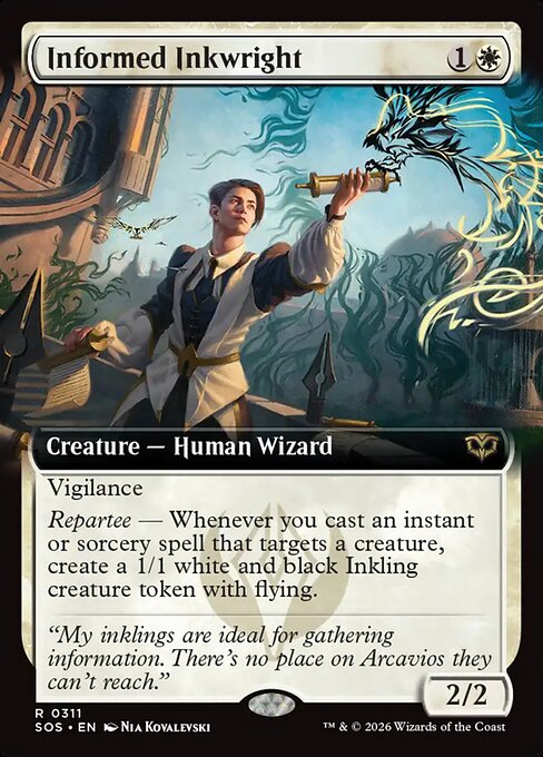 MTG Informed Inkwright SOS 311 Extended Art Nonfoil