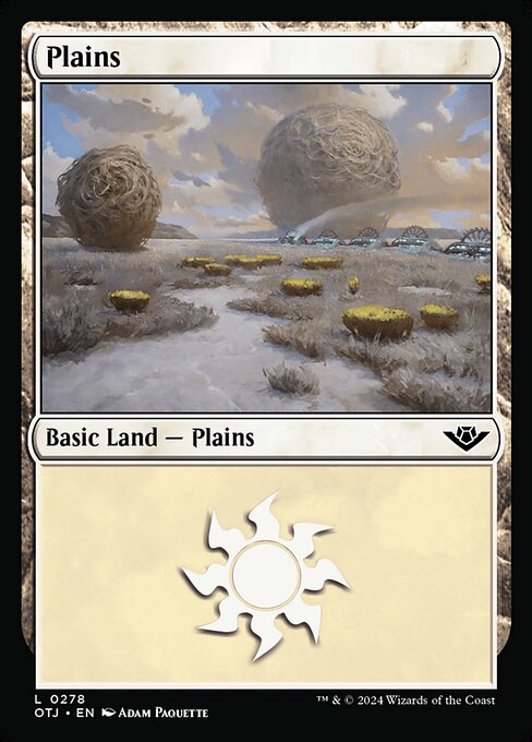 MTG Plains OTJ 278 Regular Basic Land Nonfoil
