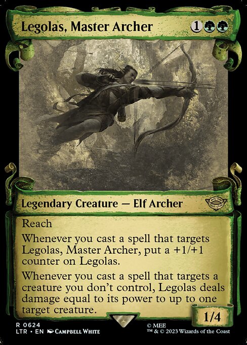 MTG Legolas, Master Archer LTR 624 Showcase Scrolls of Middle-earth Silver Foil