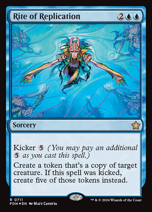 MTG Rite of Replication FDN 711 Starter Collection Foil