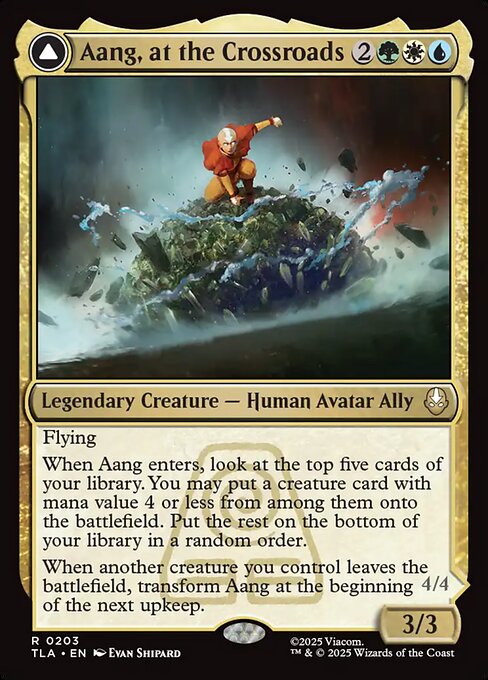 MTG Aang, at the Crossroads // Aang, Destined Savior TLA 203 Regular Nonfoil