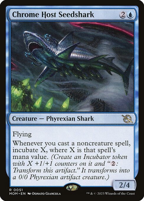 MTG Chrome Host Seedshark MOM 051 Regular Nonfoil