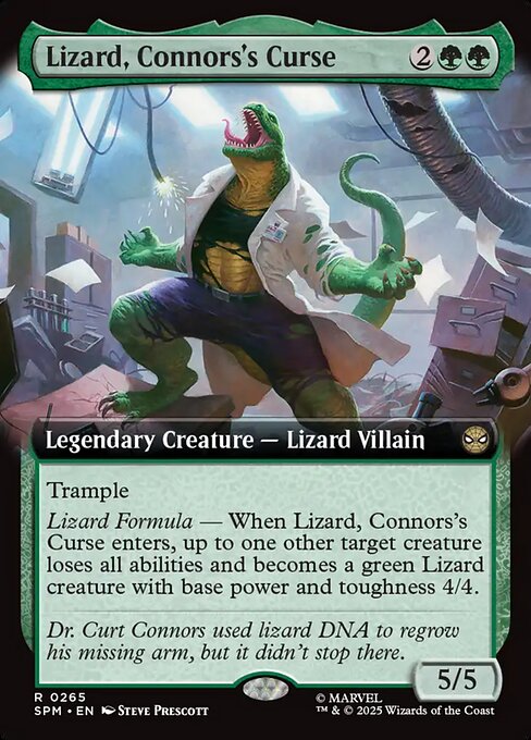 MTG Lizard, Connors's Curse SPM 265 Extended Art Nonfoil