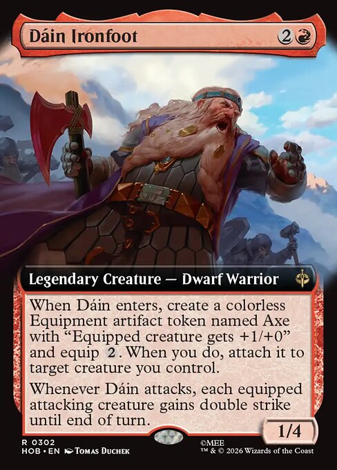 MTG Dáin Ironfoot HOB 302 Alternate Art Foil