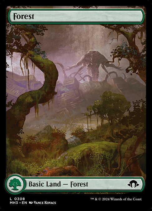 MTG Forest MH3 308 Full Art Eldrazi Land Nonfoil