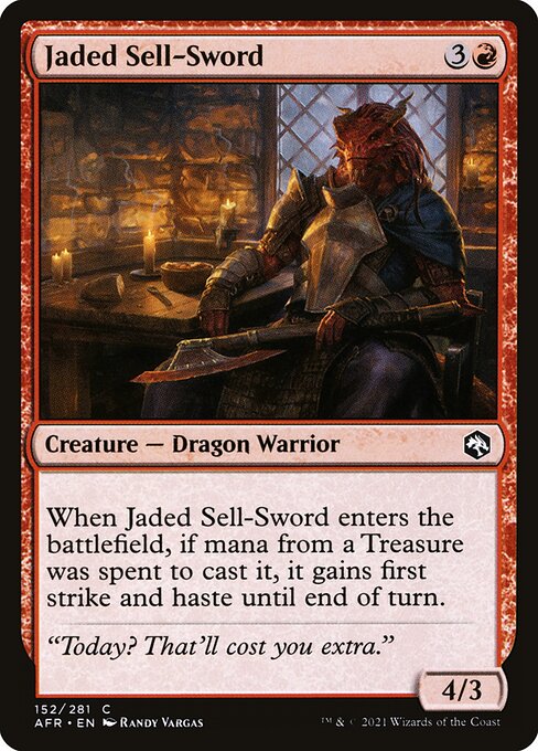 MTG Jaded Sell-Sword AFR 152 Regular Foil