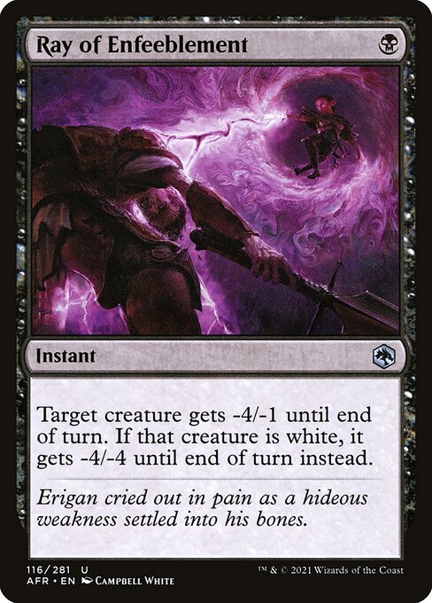 MTG Ray of Enfeeblement AFR 116 Regular Nonfoil
