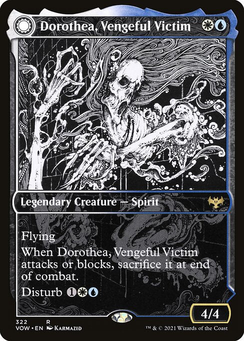 MTG Dorothea, Vengeful Victim // Dorothea's Retribution VOW 322 Showcase Eternal Night Nonfoil front