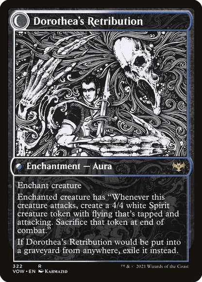 MTG Dorothea, Vengeful Victim // Dorothea's Retribution VOW 322 Showcase Eternal Night Foil reverse