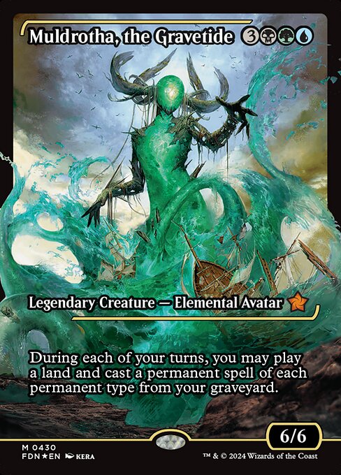 MTG Muldrotha, the Gravetide FDN 430 Japan Showcase Foil