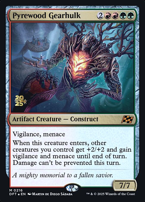 MTG Pyrewood Gearhulk PDFT 216s Prerelease Foil