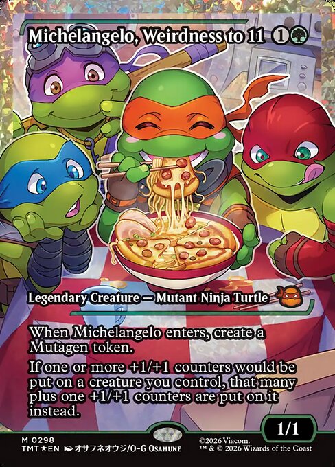 MTG Michelangelo, Weirdness to 11 TMT 298 Japan Showcase Fracture Foil
