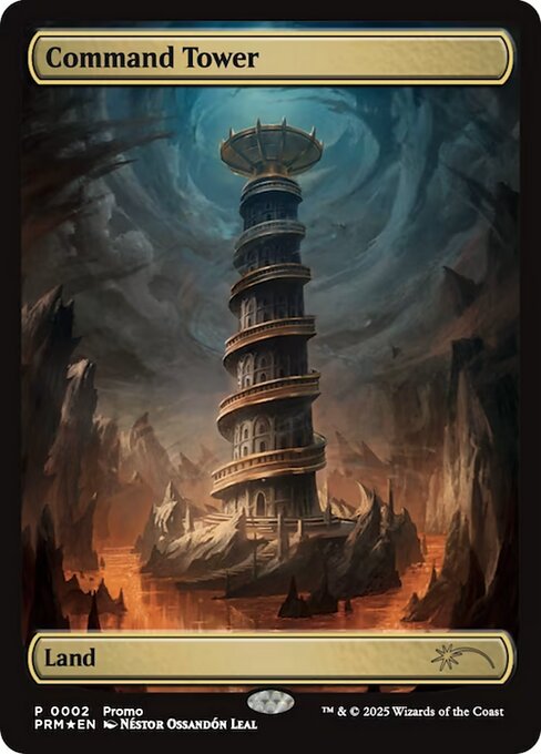 MTG Command Tower PW25 017 Borderless WPN Play Promo Foil