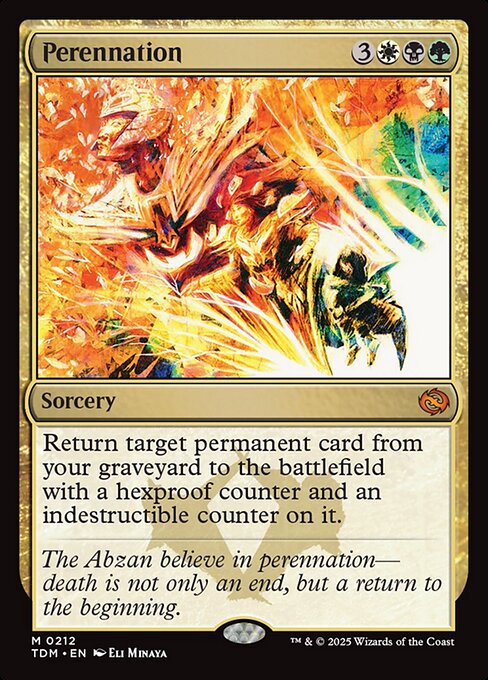 MTG Perennation TDM 212 Regular Nonfoil