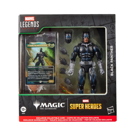 Marvel Legends Series x Magic: The Gathering Black Panther with MTG Commander Card