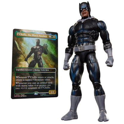 Marvel Legends Series x Magic: The Gathering Black Panther with MTG Commander Card