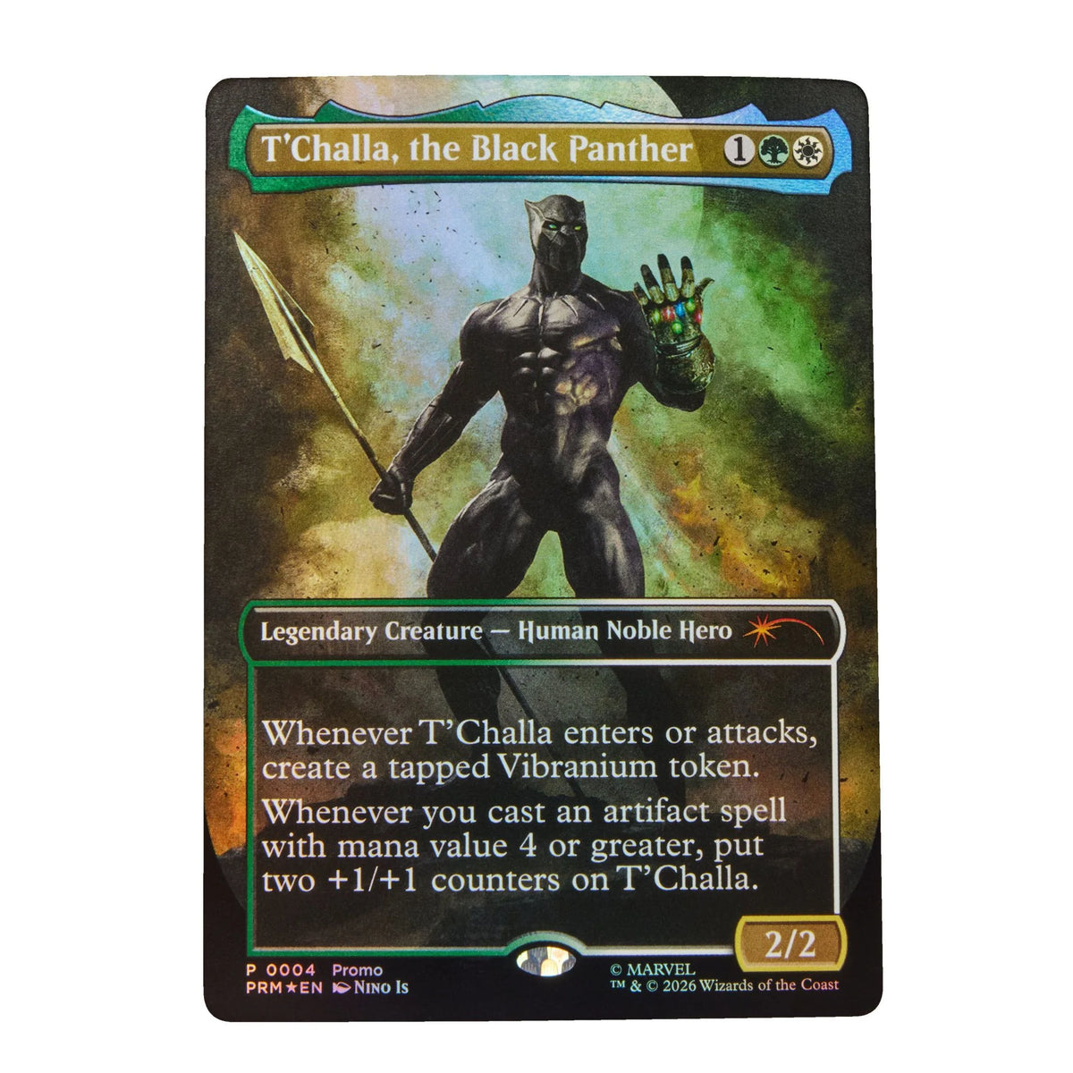 Marvel Legends Series x Magic: The Gathering Black Panther with MTG Commander Card