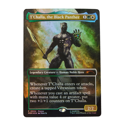 Marvel Legends Series x Magic: The Gathering Black Panther with MTG Commander Card