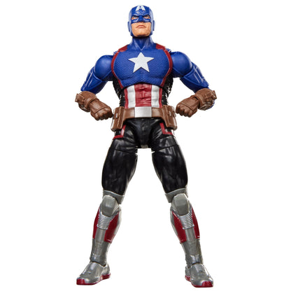 Marvel Legends Series x Magic: The Gathering Captain America (Avengers: Twilight) action figure and MTG card 