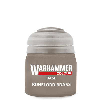 Warhammer Colour Base: Runelord Brass Paint Pot