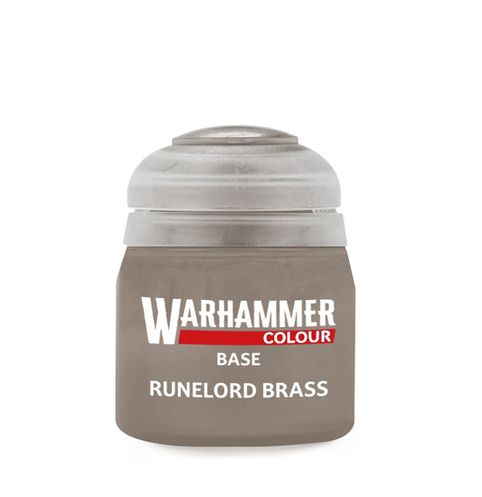 Warhammer Colour Base: Runelord Brass Paint Pot