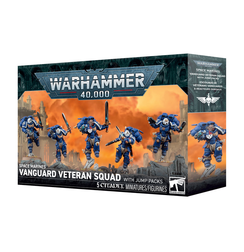Space Marines Vanguard Veteran Squad with Jump Packs miniatures for Warhammer 40,000