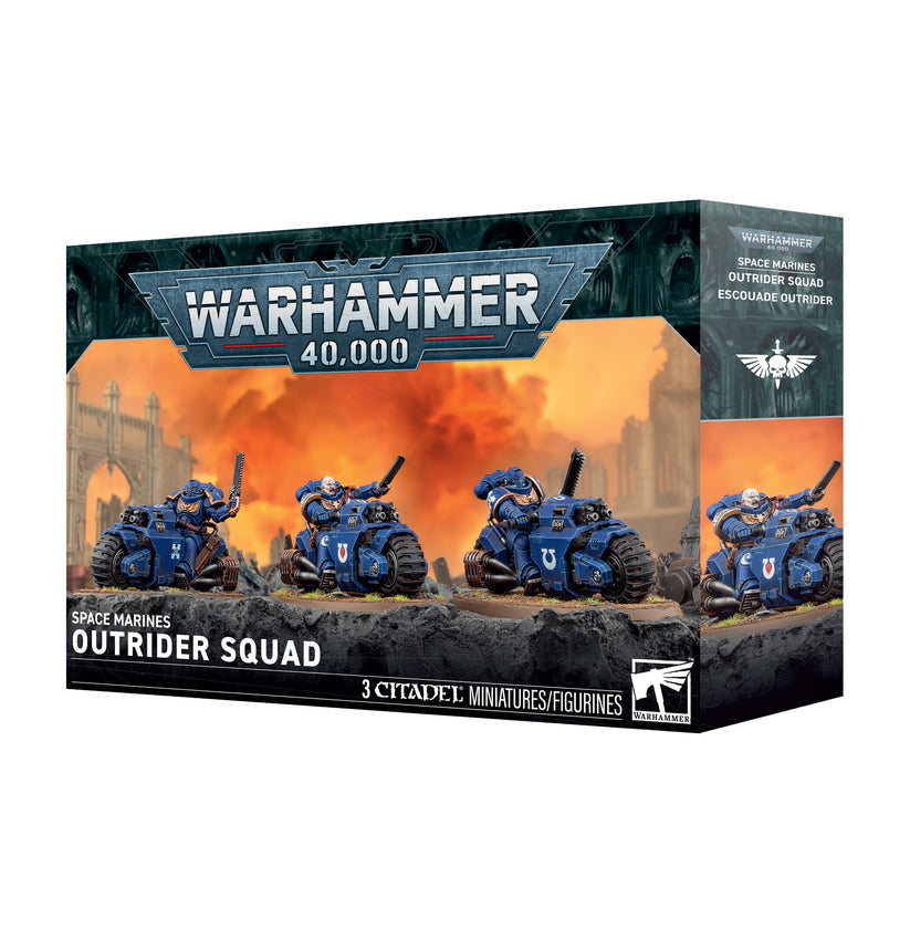 Space Marines Outrider Squad bike miniatures for Warhammer 40,000