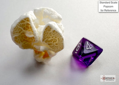 Translucent Mini-hedral Purple/white 7-Die Set