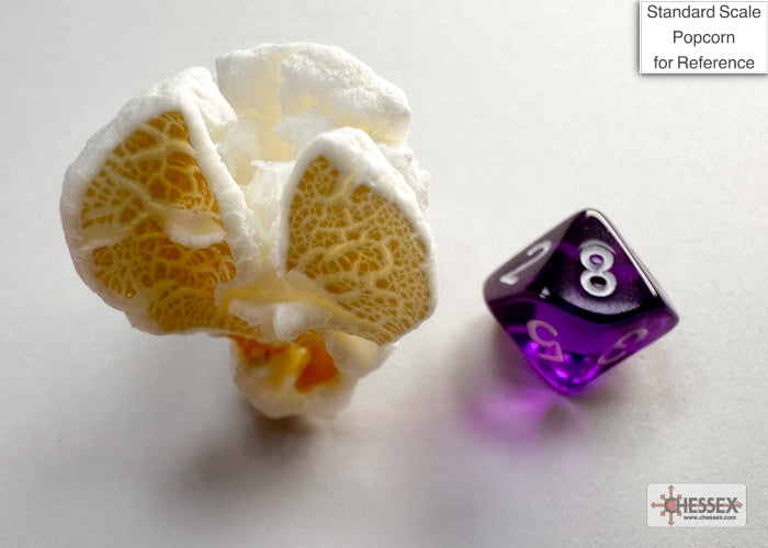 Translucent Mini-hedral Purple/white 7-Die Set