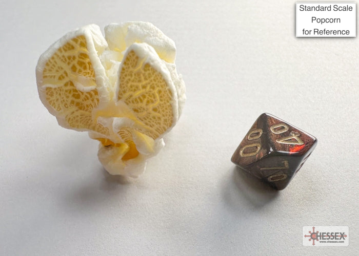 Scarab Mini-hedral Blue Blood/gold 7-Die Set