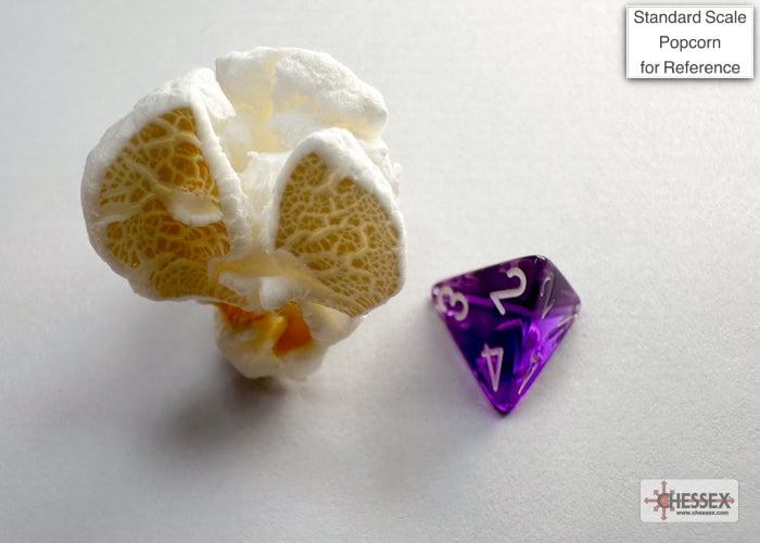 Translucent Mini-hedral Purple/white 7-Die Set