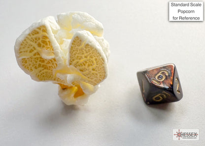 Scarab Mini-hedral Blue Blood/gold 7-Die Set