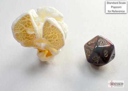 Scarab Mini-hedral Blue Blood/gold 7-Die Set
