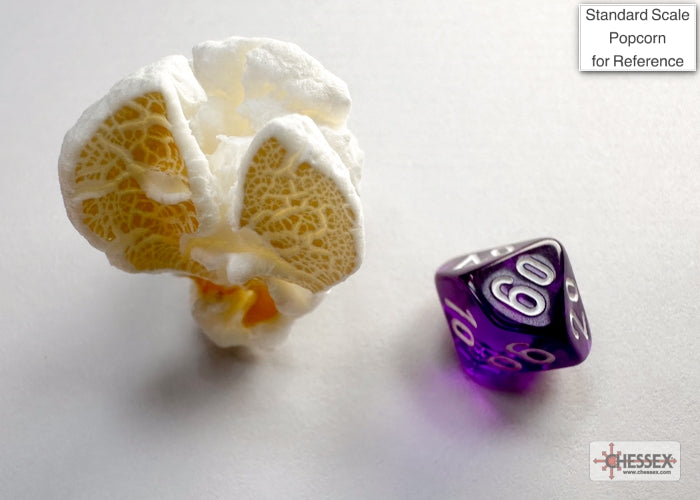 Translucent Mini-hedral Purple/white 7-Die Set