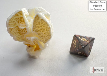 Scarab Mini-hedral Blue Blood/gold 7-Die Set