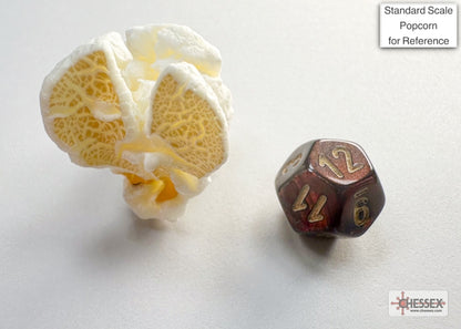 Scarab Mini-hedral Blue Blood/gold 7-Die Set