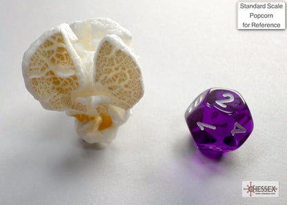 Translucent Mini-hedral Purple/white 7-Die Set