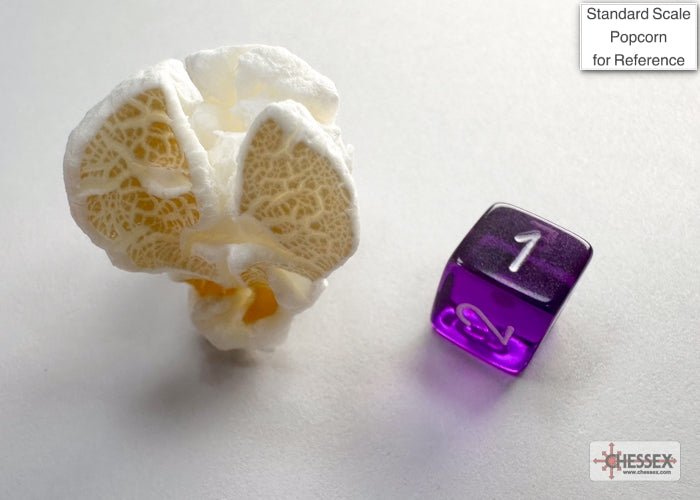 Translucent Mini-hedral Purple/white 7-Die Set