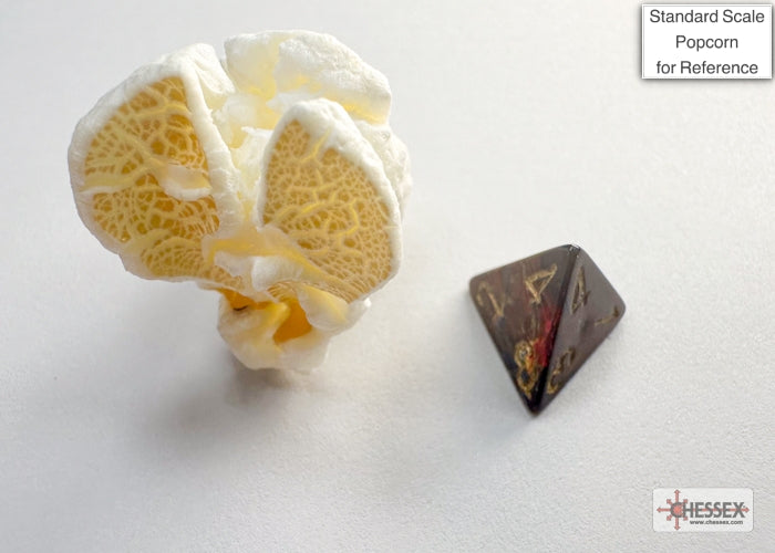 Scarab Mini-hedral Blue Blood/gold 7-Die Set