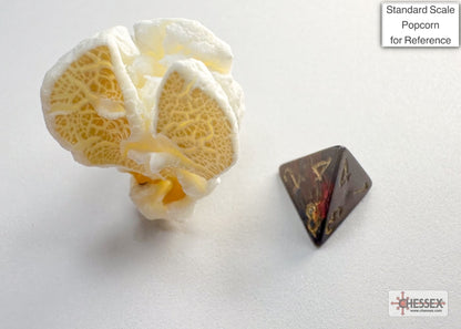 Scarab Mini-hedral Blue Blood/gold 7-Die Set