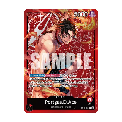 One Piece Card Game Set Sail Deck Set SD-01 Ace leader card
