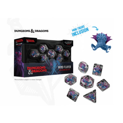 FanRoll Dungeons and Dragons Mind Flayer 7 piece Dungeons & Dragons beholder dice set