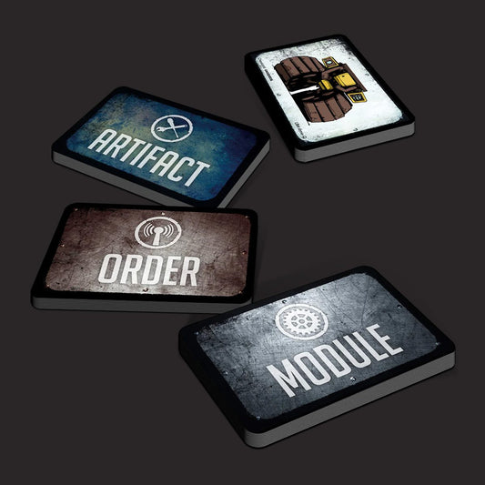 Mutant Year Zero RPG, Mechatron Deck card deck and sample cards