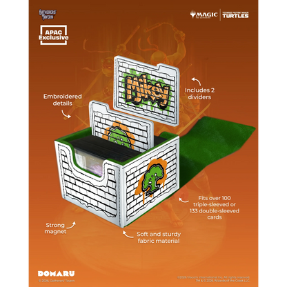 TMNT Michelangelo DOMARU card storage box