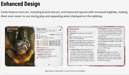 D&D magic item reference cards Enhanced Design Example Spectator