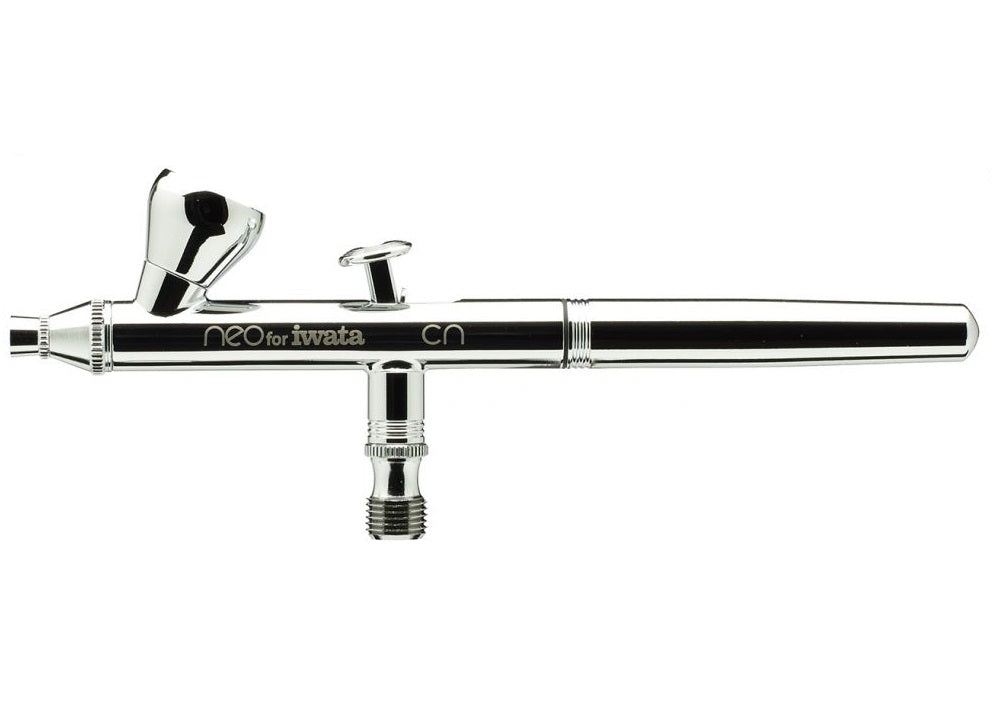 Iwata NEO CN airbrush side view with interchangeable cup