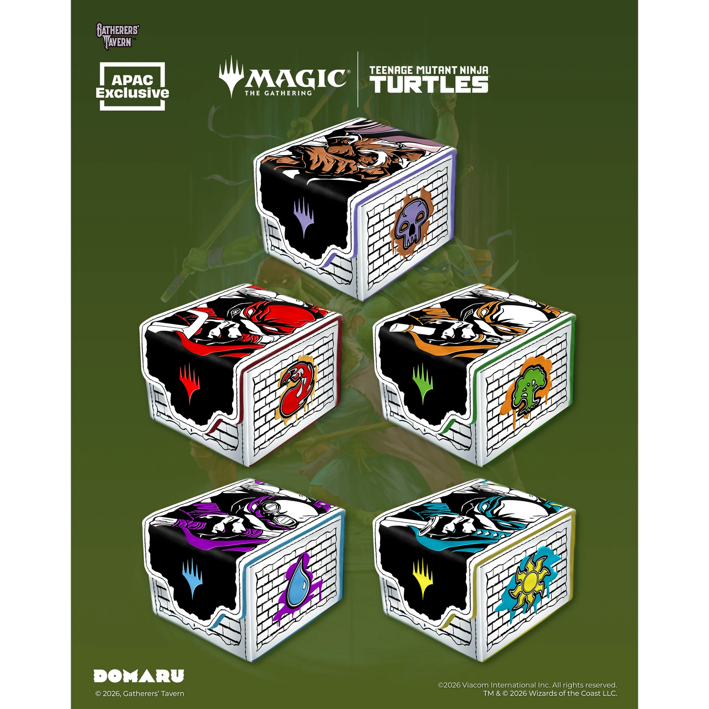 Teenage Mutant Ninja Turtles TMNT DOMARU Box for TCG cards MTG